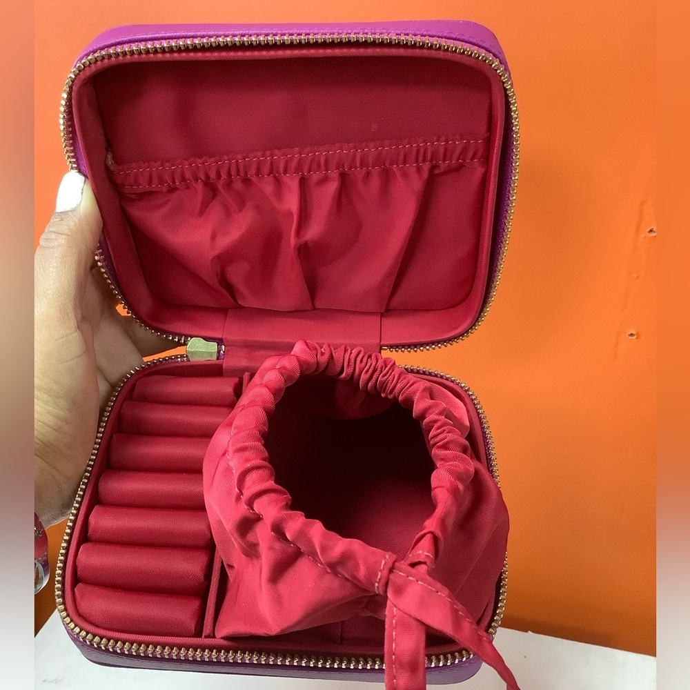 Tory Burch Leather Travel Jewelry Case NWT